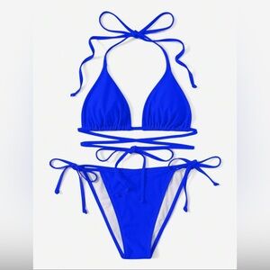 Blue Triangle Bikini